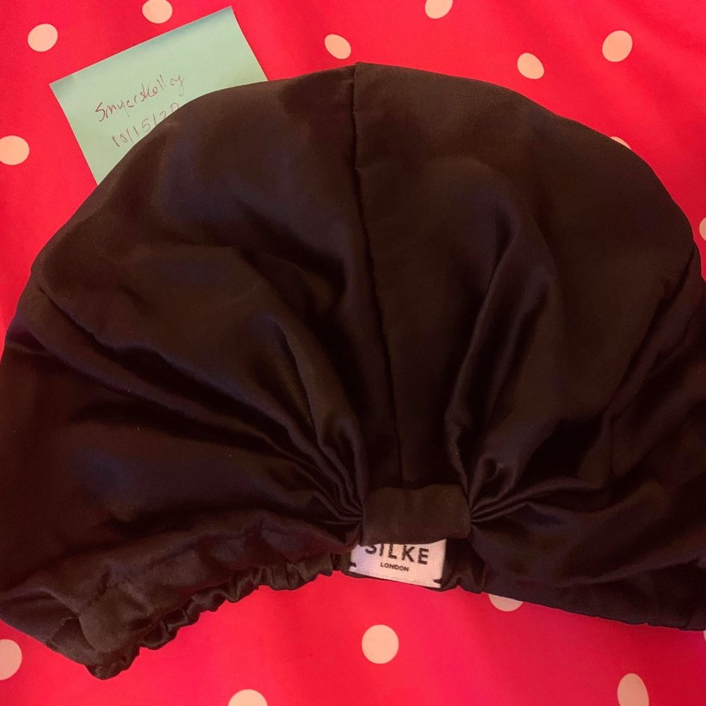 Black the Eva Silk Hair Wrap